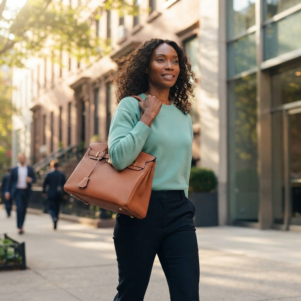 Platinum Bag in First Layer Cowhide for Women